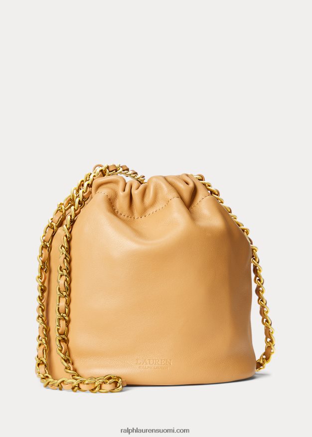 Ralph Lauren naiset nappanahkaa keskikokoinen emmi-bucket-laukku 0Z24ZR5371 harrastaja