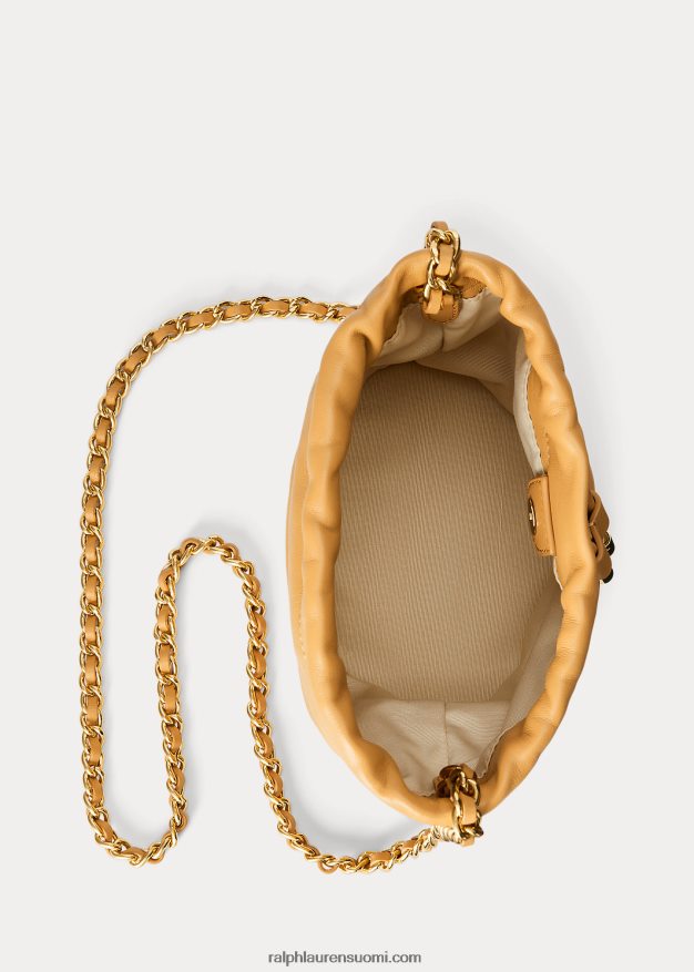 Ralph Lauren naiset nappanahkaa keskikokoinen emmi-bucket-laukku 0Z24ZR5371 harrastaja