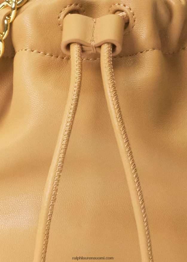 Ralph Lauren naiset nappanahkaa keskikokoinen emmi-bucket-laukku 0Z24ZR5371 harrastaja