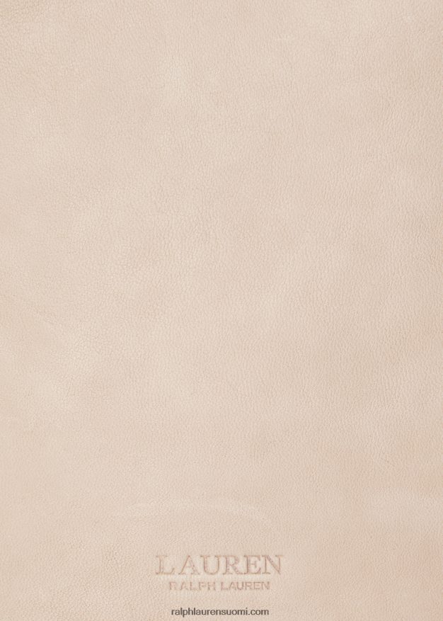 Ralph Lauren naiset pesty nahka keskikokoinen emmi bucket laukku 0Z24ZR5365 vaalea pinkki