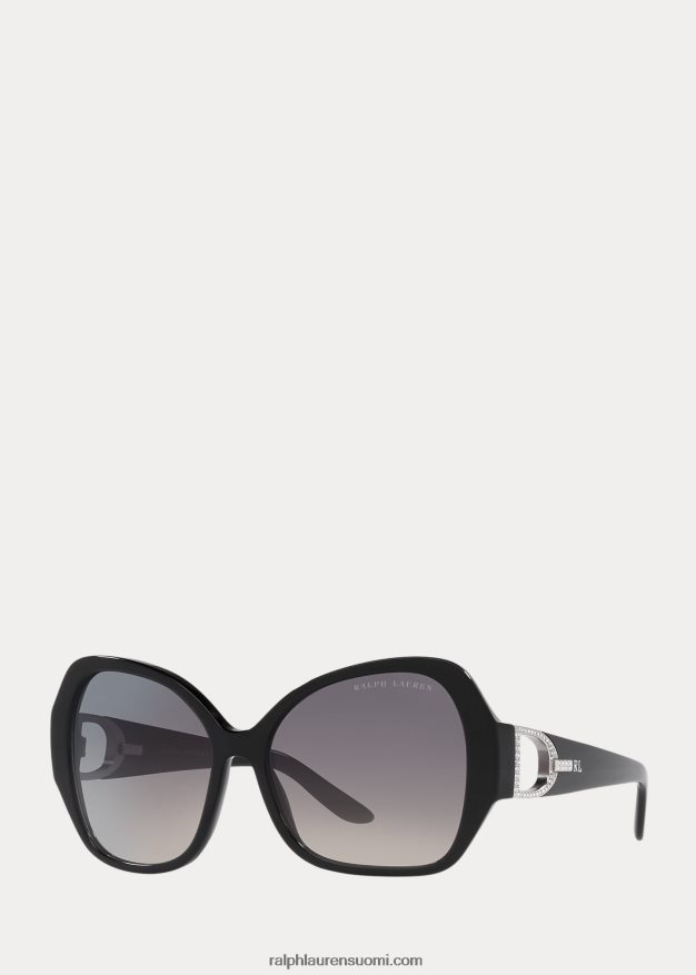 Ralph Lauren naiset jalusti pave aurinkolasit 0Z24ZR5581 kiiltävä musta