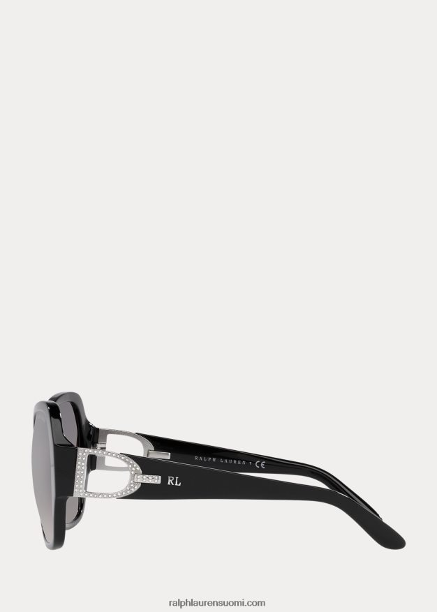 Ralph Lauren naiset jalusti pave aurinkolasit 0Z24ZR5581 kiiltävä musta