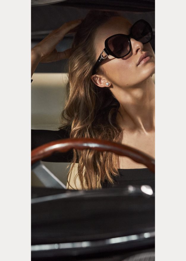 Ralph Lauren naiset jalusti pave aurinkolasit 0Z24ZR5581 kiiltävä musta