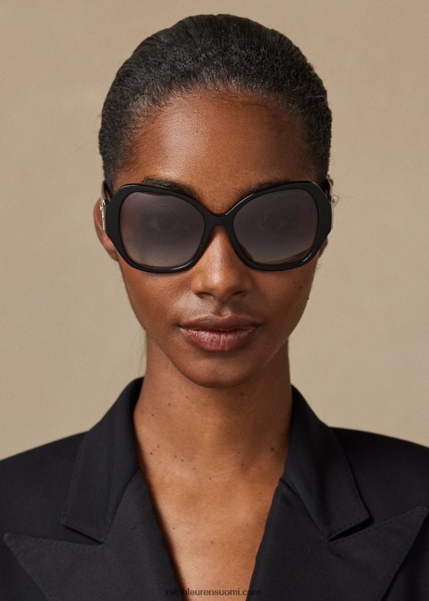 Ralph Lauren naiset jalusti pave aurinkolasit 0Z24ZR5581 kiiltävä musta