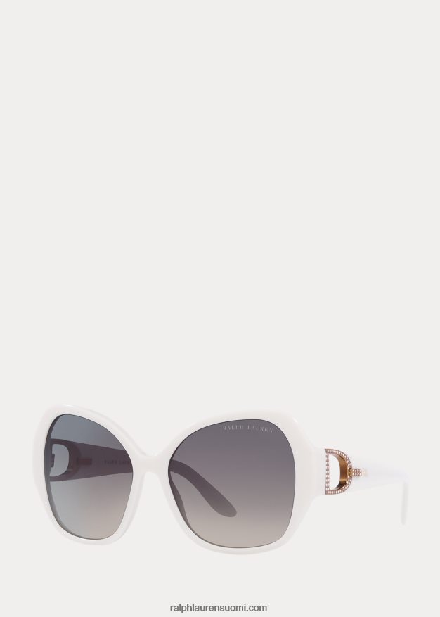 Ralph Lauren naiset jalusti pave aurinkolasit 0Z24ZR5583 kiiltävä luonnonvalkoinen