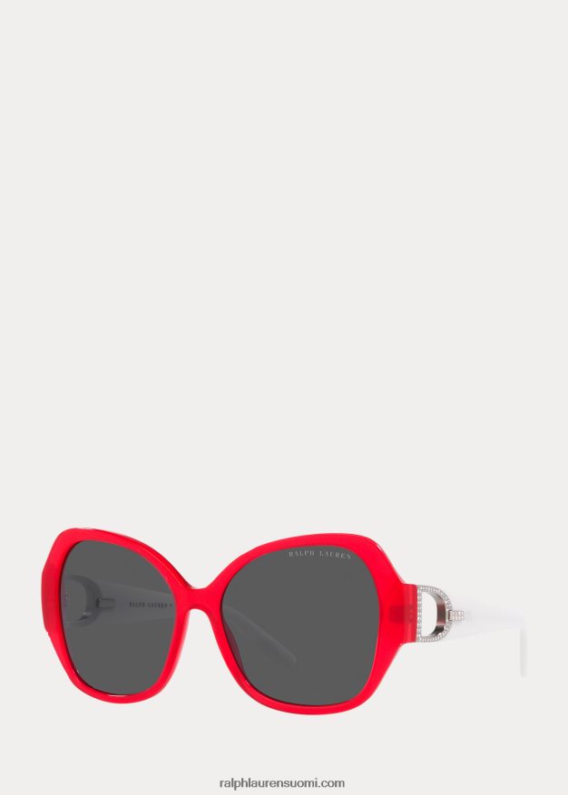 Ralph Lauren naiset jalusti pave aurinkolasit 0Z24ZR5584 kiiltävä opaali unikonpunainen