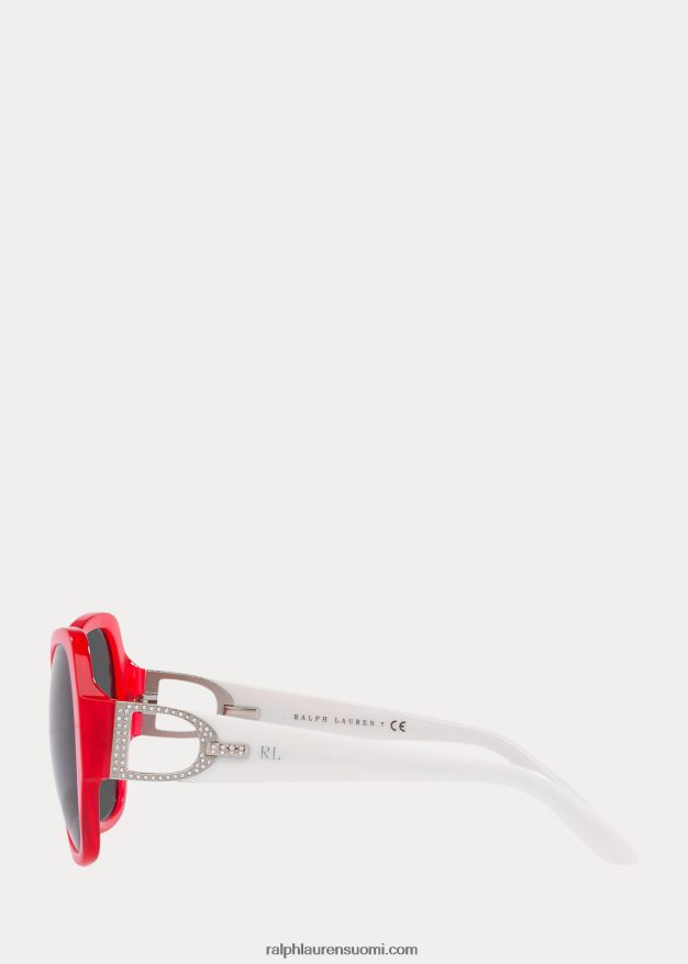 Ralph Lauren naiset jalusti pave aurinkolasit 0Z24ZR5584 kiiltävä opaali unikonpunainen