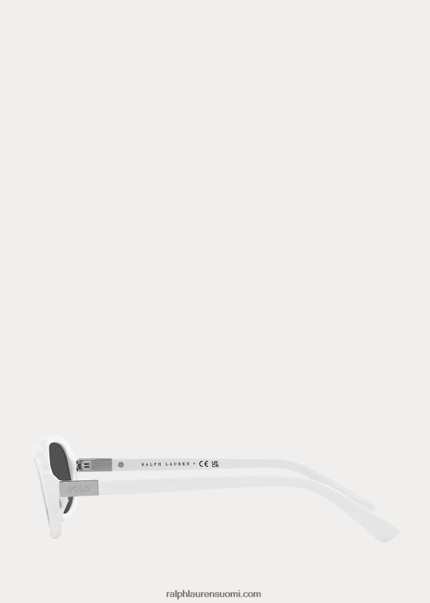 Ralph Lauren naiset polo retro aurinkolasit 0Z24ZR5543 kiiltävä valkoinen