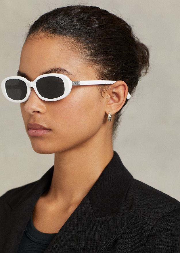 Ralph Lauren naiset polo retro aurinkolasit 0Z24ZR5543 kiiltävä valkoinen