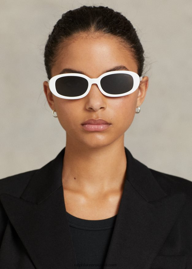 Ralph Lauren naiset polo retro aurinkolasit 0Z24ZR5543 kiiltävä valkoinen