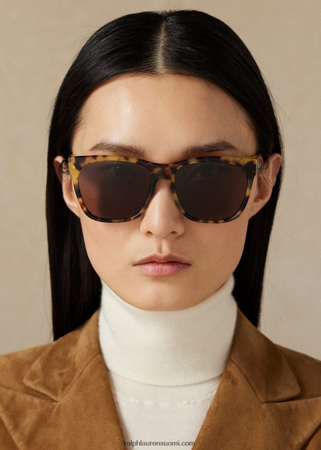 Ralph Lauren naiset rl ricky ii aurinkolasit 0Z24ZR5575 täplikäs havanna