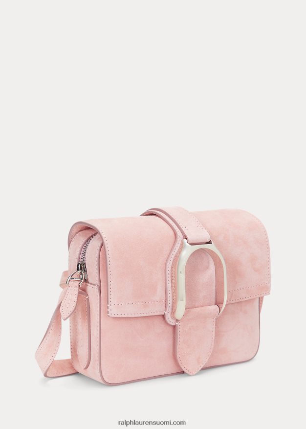Ralph Lauren naiset calf-mohka welington crossbody laukku 0Z24ZR5140 baletin pinkki