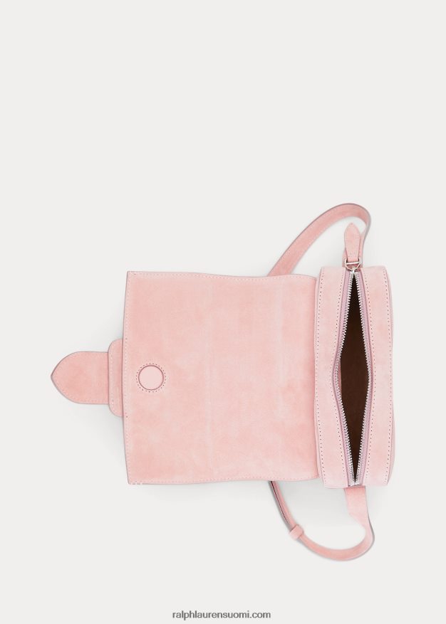 Ralph Lauren naiset calf-mohka welington crossbody laukku 0Z24ZR5140 baletin pinkki
