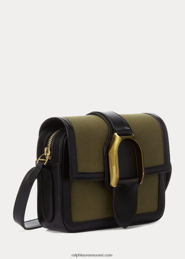 Ralph Lauren naiset canvas welington crossbody laukku 0Z24ZR5256 oliivi