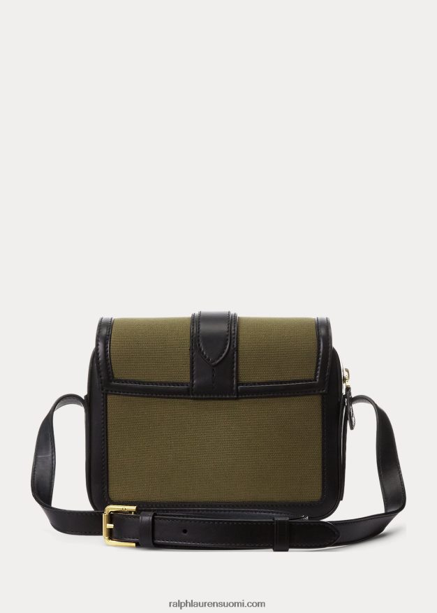Ralph Lauren naiset canvas welington crossbody laukku 0Z24ZR5256 oliivi