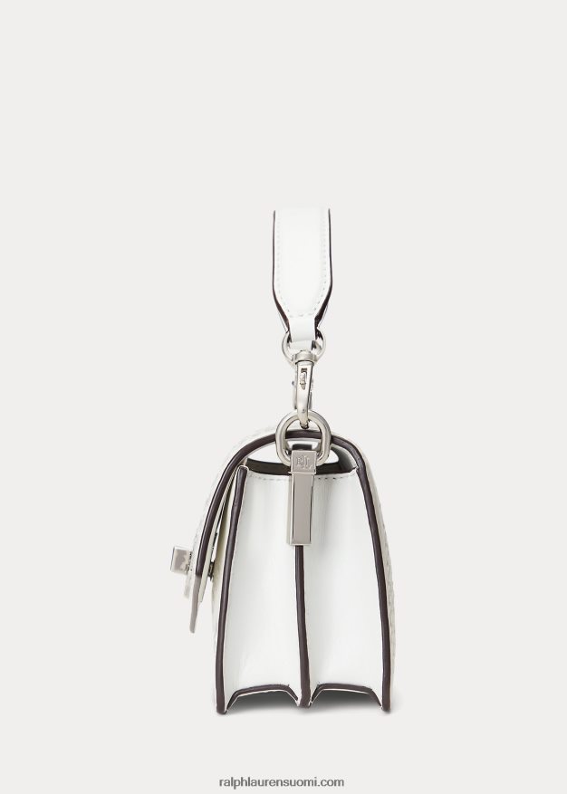 Ralph Lauren naiset eyelet pieni tayler crossbody laukku 0Z24ZR5335 valkoinen