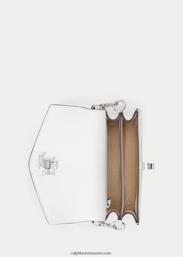 Ralph Lauren naiset eyelet pieni tayler crossbody laukku 0Z24ZR5335 valkoinen