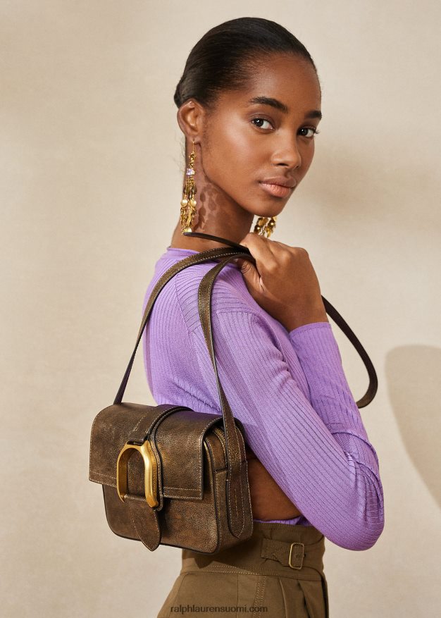 Ralph Lauren naiset metallinen welington crossbody laukku 0Z24ZR5261 pronssi