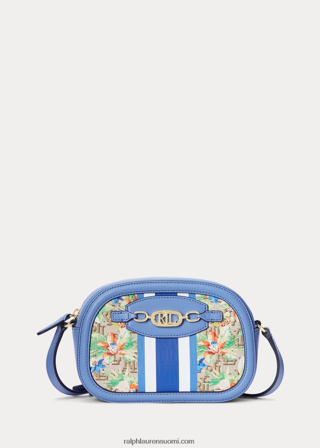 Ralph Lauren naiset monogrammi medium jordynn crossbody laukku 0Z24ZR5440 khaki / new england sininen