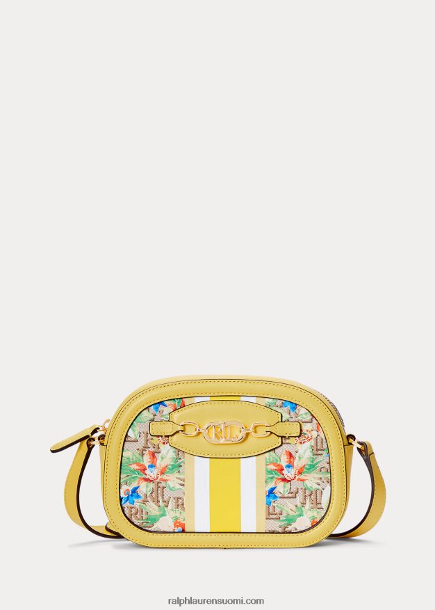 Ralph Lauren naiset monogrammi medium jordynn crossbody laukku 0Z24ZR5441 khakin/aurinkokalan keltainen