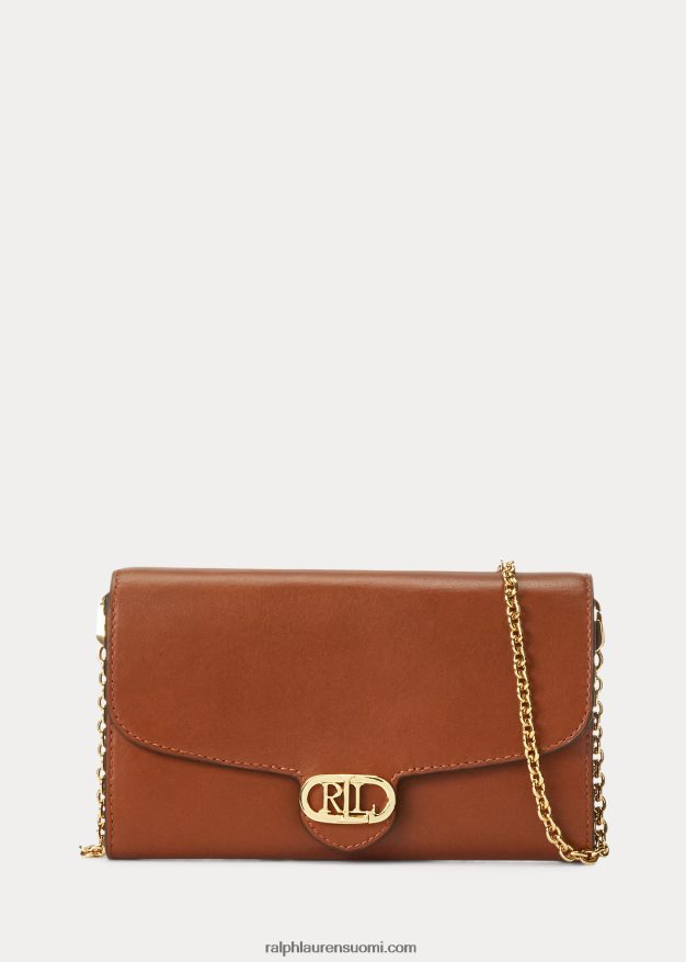 Ralph Lauren naiset nahkaa medium adair crossbody 0Z24ZR5397 rusketus