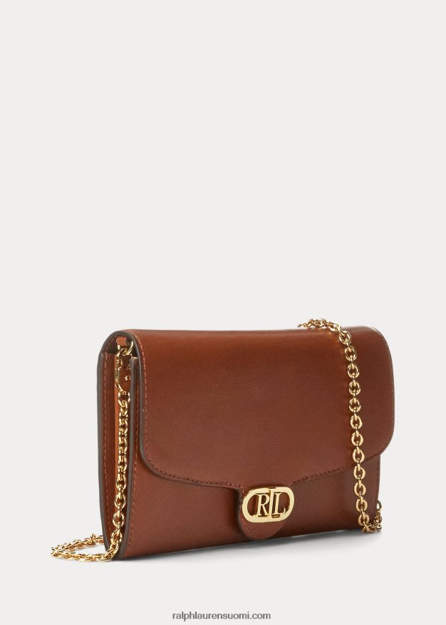 Ralph Lauren naiset nahkaa medium adair crossbody 0Z24ZR5397 rusketus