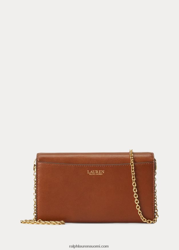 Ralph Lauren naiset nahkaa medium adair crossbody 0Z24ZR5397 rusketus