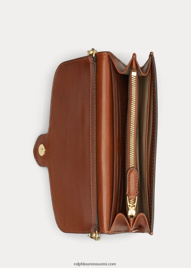 Ralph Lauren naiset nahkaa medium adair crossbody 0Z24ZR5397 rusketus