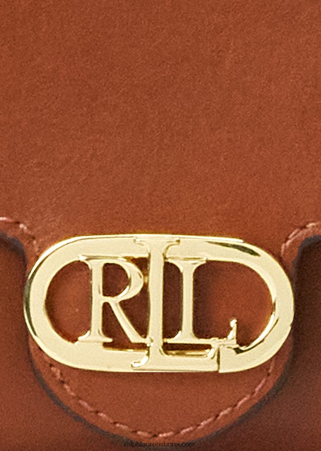 Ralph Lauren naiset nahkaa medium adair crossbody 0Z24ZR5397 rusketus