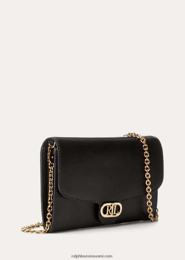 Ralph Lauren naiset nahkaa medium adair crossbody 0Z24ZR5398 musta