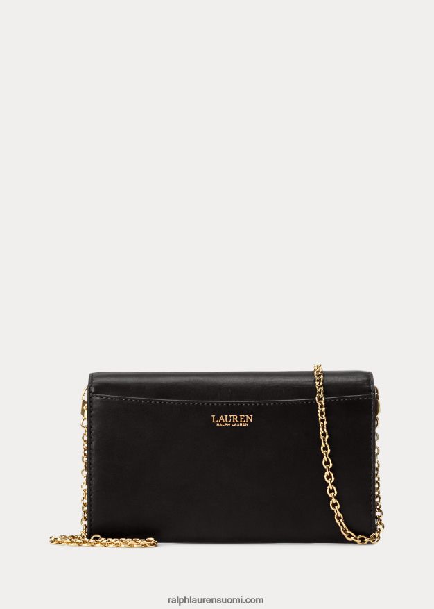 Ralph Lauren naiset nahkaa medium adair crossbody 0Z24ZR5398 musta