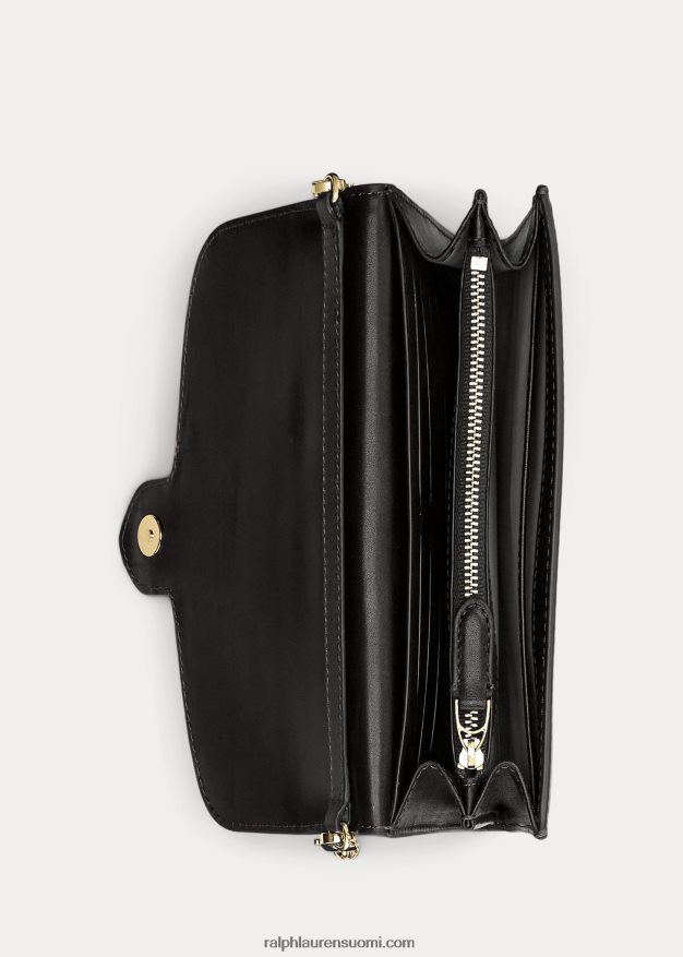 Ralph Lauren naiset nahkaa medium adair crossbody 0Z24ZR5398 musta