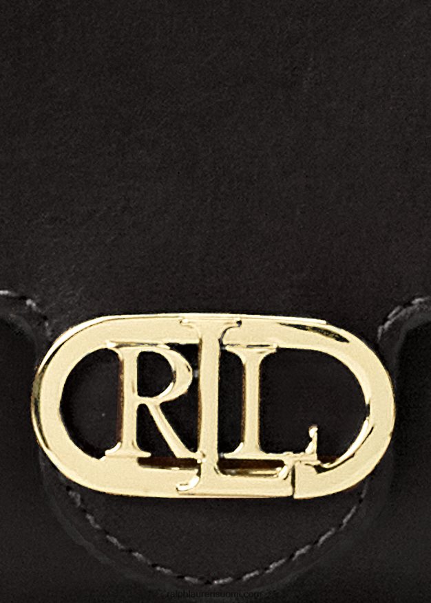 Ralph Lauren naiset nahkaa medium adair crossbody 0Z24ZR5398 musta