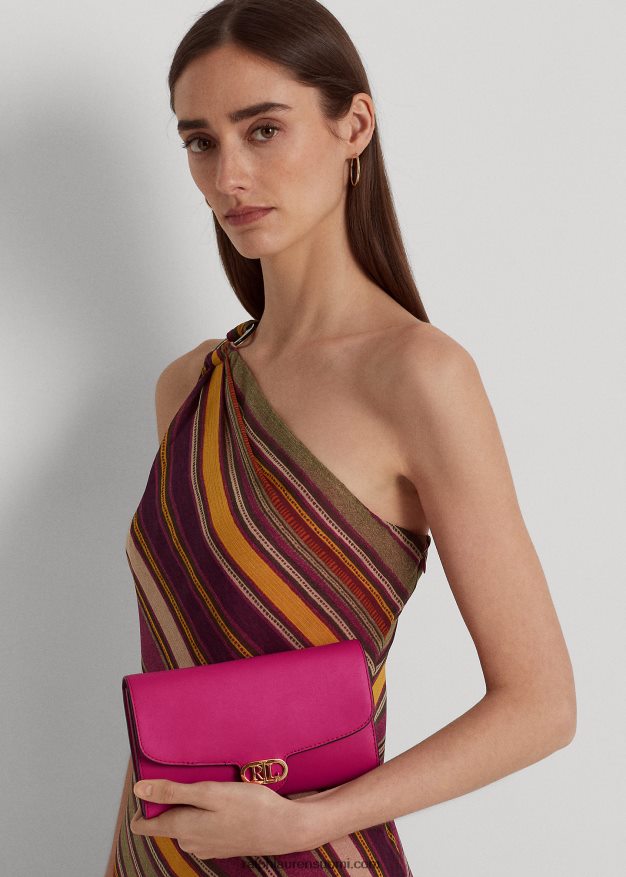 Ralph Lauren naiset nahkaa medium adair crossbody 0Z24ZR5399 fuschia marja