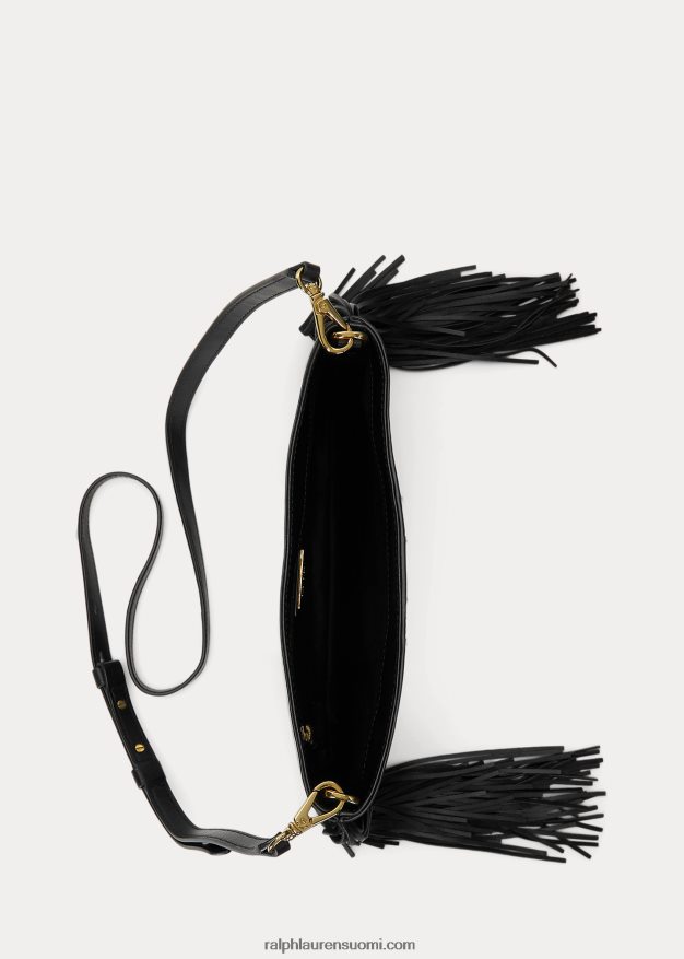 Ralph Lauren naiset nahkaa medium elaina crossbody 0Z24ZR5439 musta