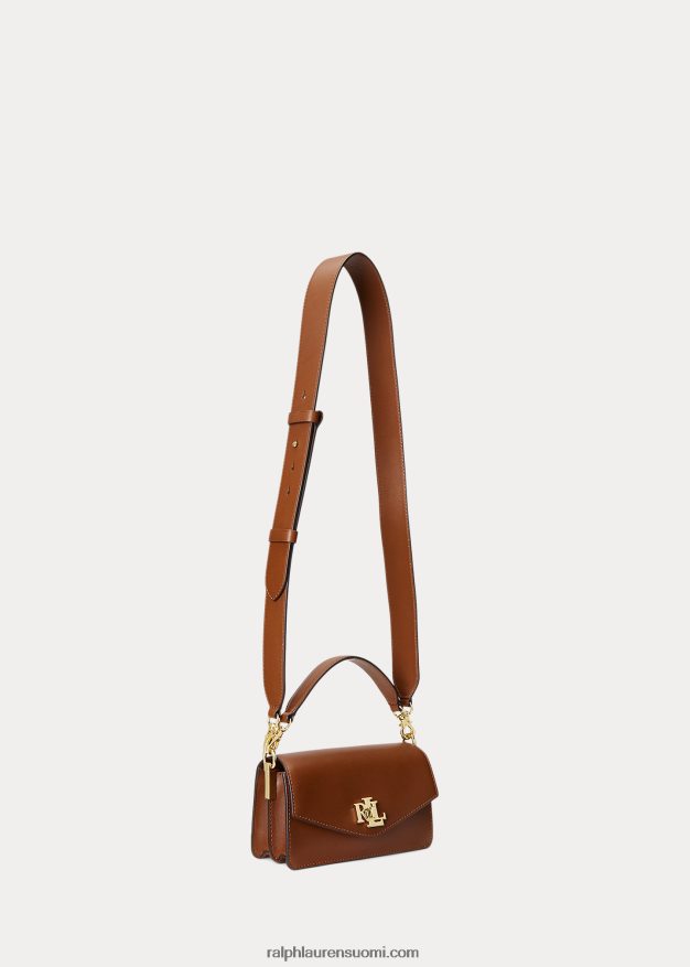 Ralph Lauren naiset nahkainen pieni tayler crossbody laukku 0Z24ZR5160 rusketus