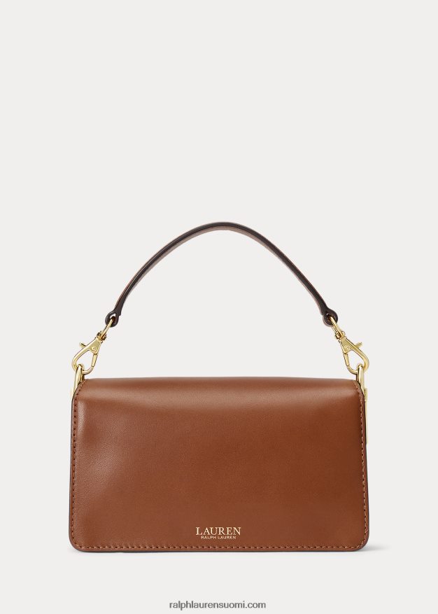 Ralph Lauren naiset nahkainen pieni tayler crossbody laukku 0Z24ZR5160 rusketus