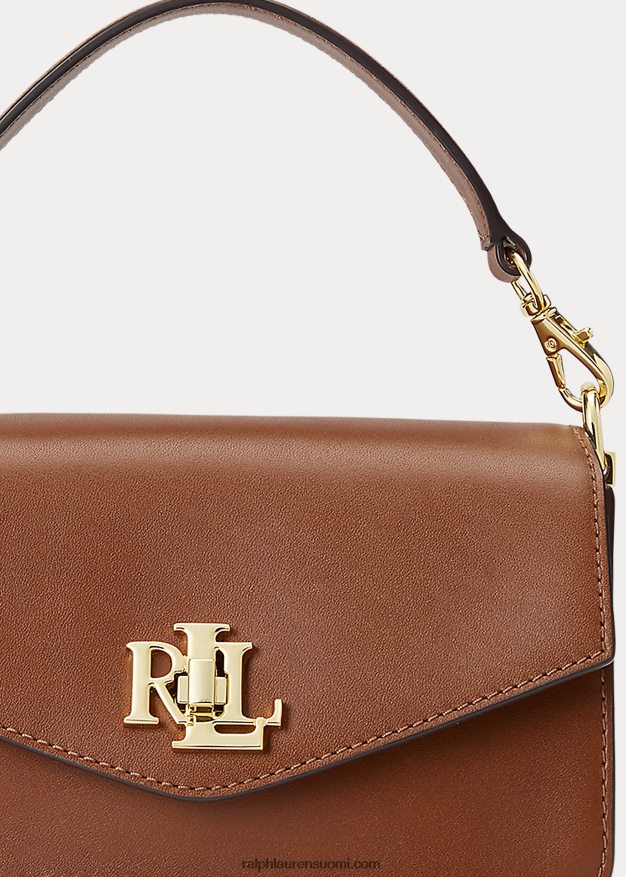 Ralph Lauren naiset nahkainen pieni tayler crossbody laukku 0Z24ZR5160 rusketus