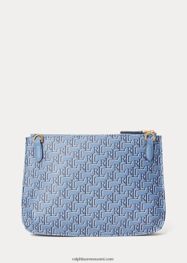 Ralph Lauren naiset päällystetty kankainen keskikokoinen jamey crossbody laukku 0Z24ZR5392 liuskekiven sininen