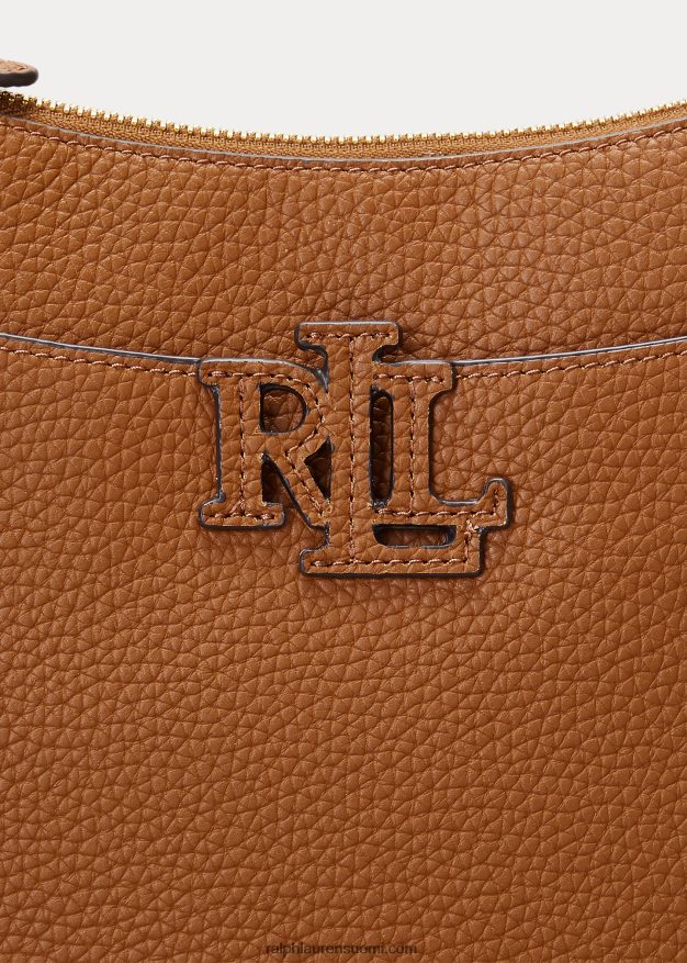 Ralph Lauren naiset pikkukivinahkainen iso cameryn crossbody 0Z24ZR5403 rusketus