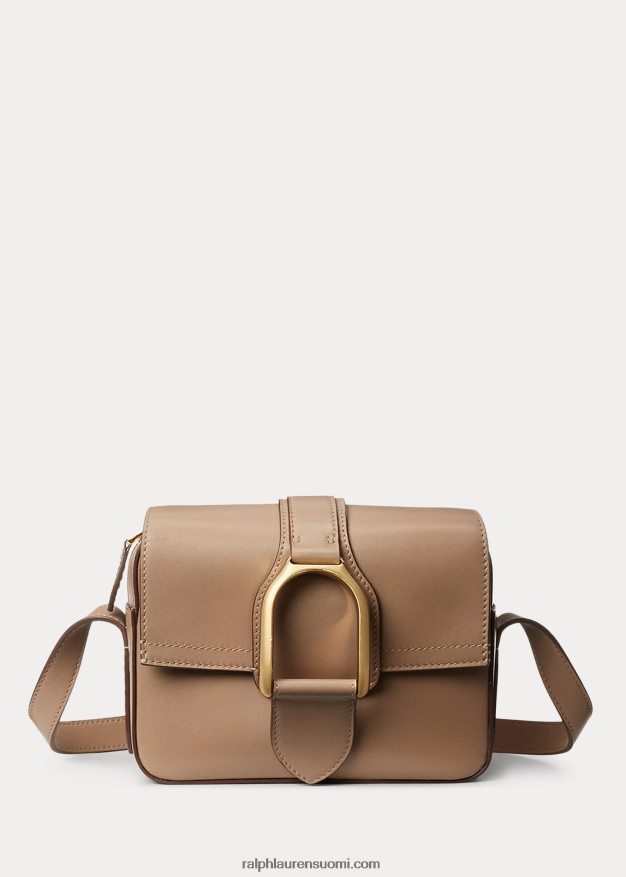 Ralph Lauren naiset vasikanahkainen welington crossbody laukku 0Z24ZR5258 taupe