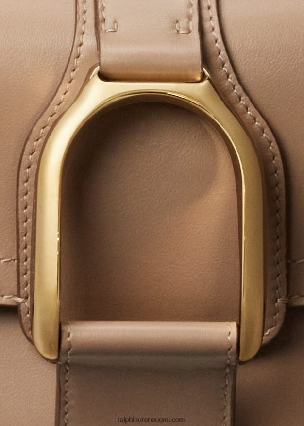 Ralph Lauren naiset vasikanahkainen welington crossbody laukku 0Z24ZR5258 taupe