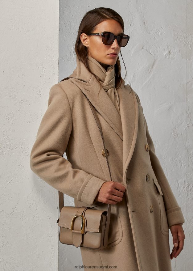 Ralph Lauren naiset vasikanahkainen welington crossbody laukku 0Z24ZR5258 taupe