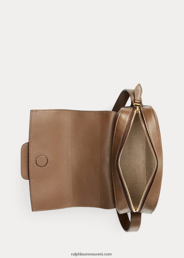 Ralph Lauren naiset vasikanahkainen welington crossbody laukku 0Z24ZR5259 tryffeli