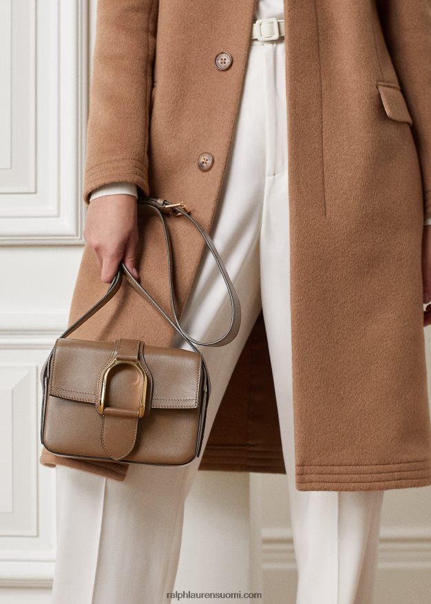 Ralph Lauren naiset vasikanahkainen welington crossbody laukku 0Z24ZR5259 tryffeli