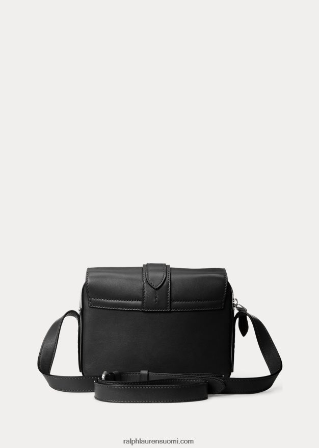 Ralph Lauren naiset vasikanahkainen welington crossbody laukku 0Z24ZR5268 musta