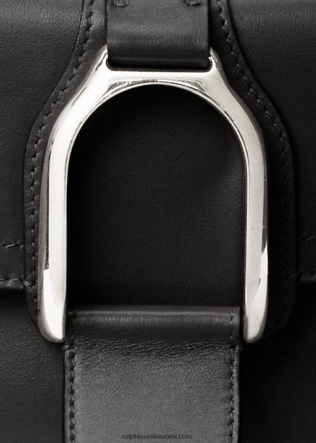 Ralph Lauren naiset vasikanahkainen welington crossbody laukku 0Z24ZR5268 musta