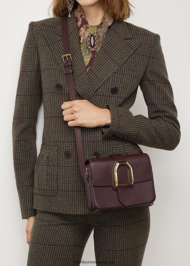 Ralph Lauren naiset vasikanahkainen welington crossbody laukku 0Z24ZR5269 bordeaux