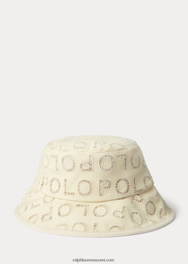 Ralph Lauren naiset brodeerattu silmukka-logohattu 0Z24ZR9734 kerma