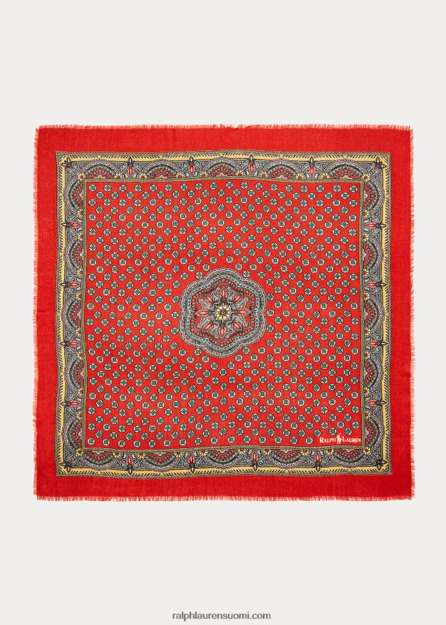 Ralph Lauren naiset foulard-aiheinen villa-kashmir huivi 0Z24ZR5562 multi